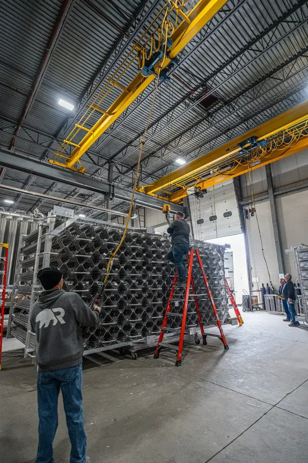 Assembly bay with overhead crane at FWM's U.S. facility